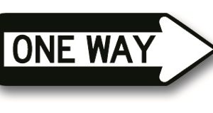 One way arrow sign (left or right)