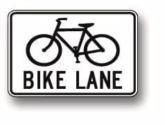 Bike lane sign