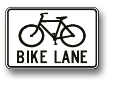 Bike lane sign