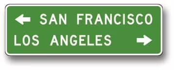 D1-2 Destination 2 Lines | Traffic Sign | Zumar Industries
