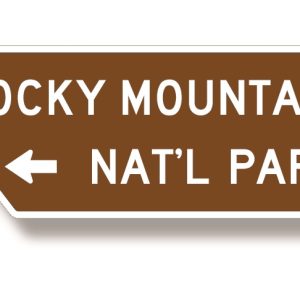 Recreation destination sign (arrow left or right)