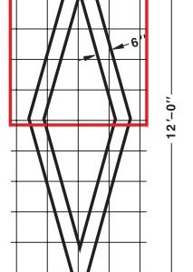 Diamond symbol pavement marking