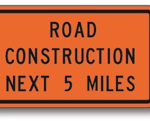 Road construction sign