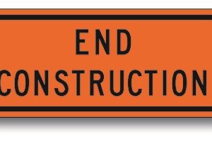 End construction sign