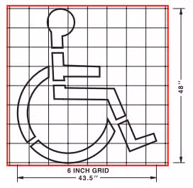 Handicap parking symbol, 24-inch