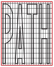 PATH pavement marking stencil