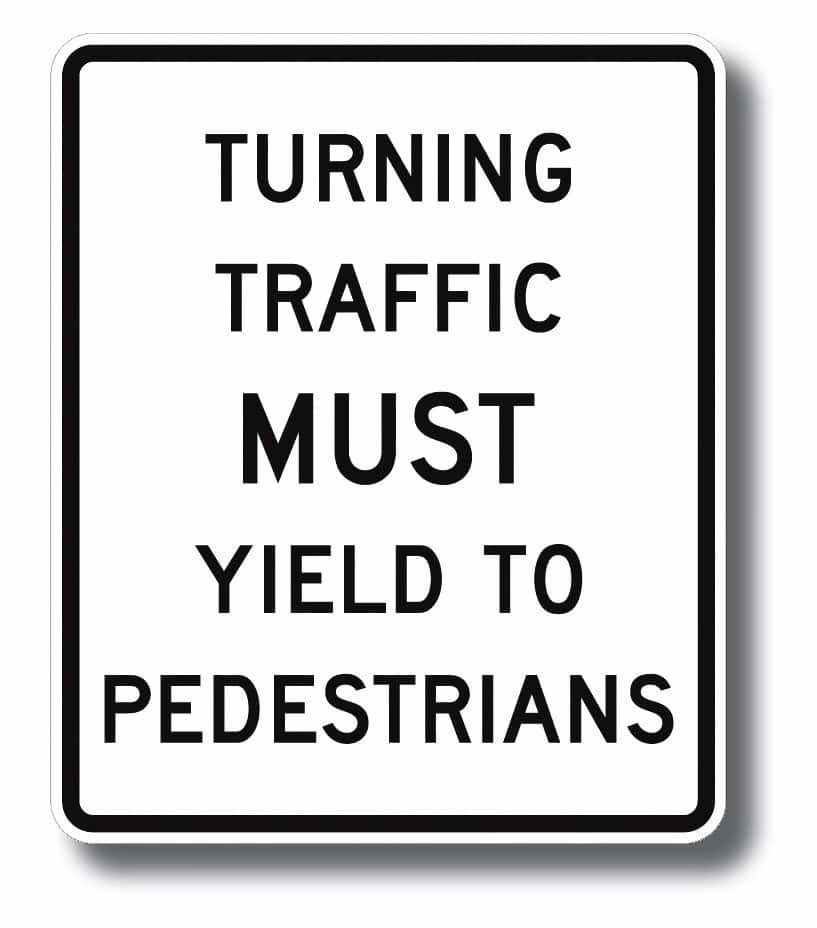 R10-15 Turning Traffic Must Yield | Traffic Sign | Zumar Industries