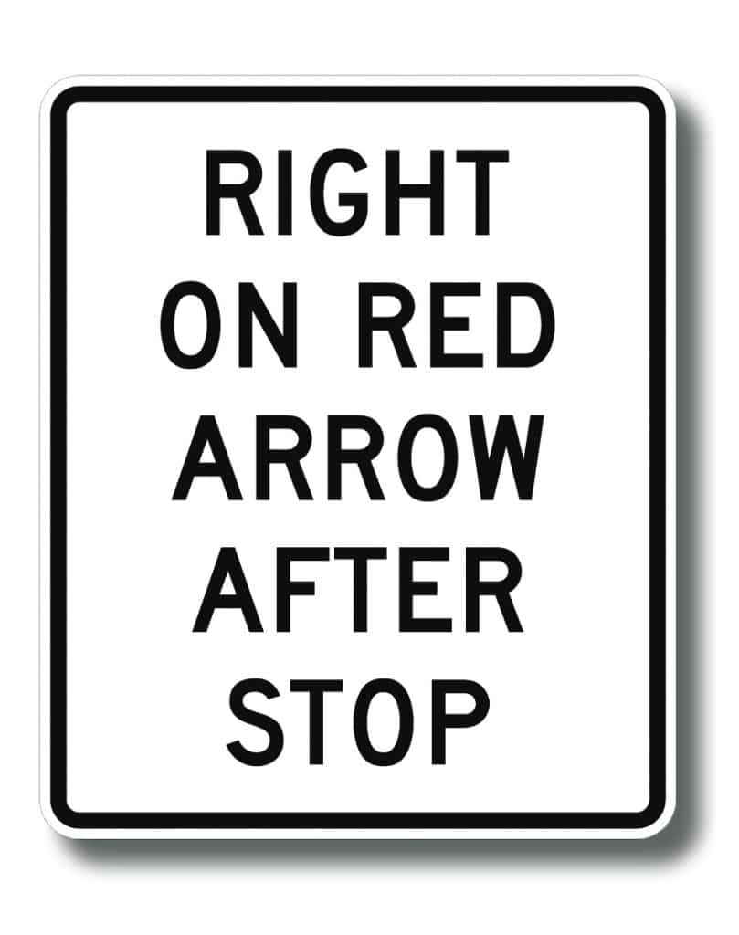 R10-17a Right On Red Arrow After Stop | Traffic Sign | Zumar Industries