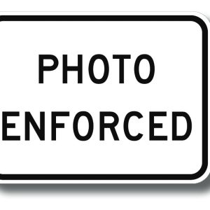 Photo enforced sign