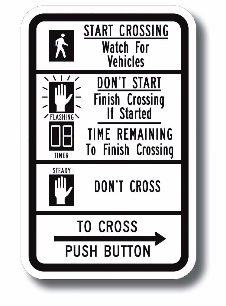 R10-3e To Cross Push Button | Traffic Sign | Zumar Industries