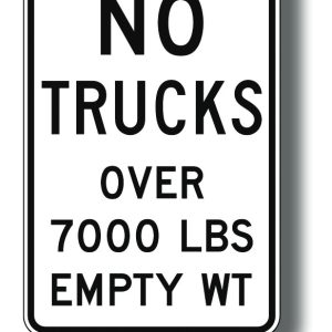 No trucks weight limit sign