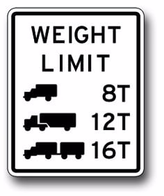 R12-5 Weight Limit | Traffic Sign | Zumar Industries