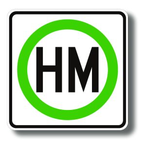 HM (Hazardous Material Route) sign