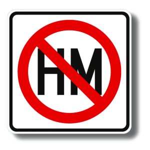 HM (Hazardous Material Prohibition) sign