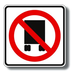 Trucks (National Network Prohibition) sign