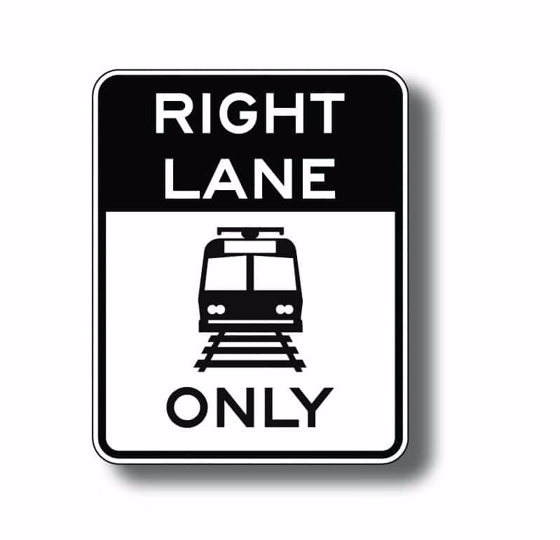 R15-4a Right Lane Only | Traffic Sign | Zumar Industries