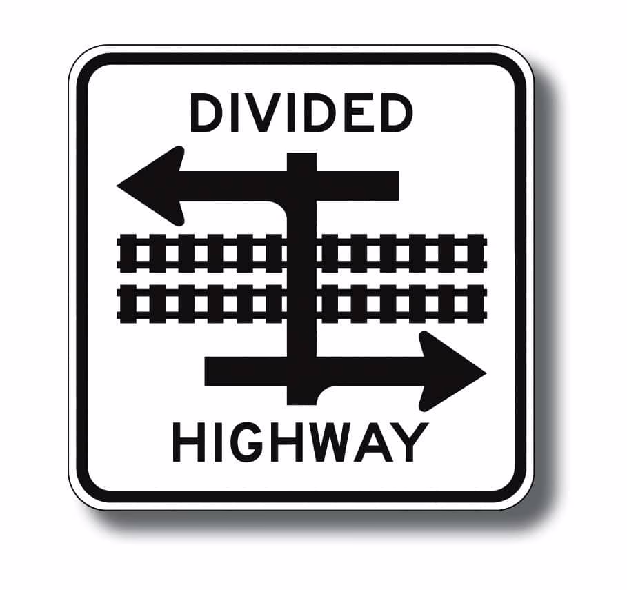R15-7 Divided Highway | Traffic Sign | Zumar Industries