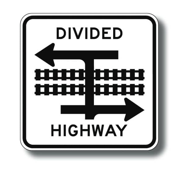 Divided highway sign | Regulatory Signs | Zumar