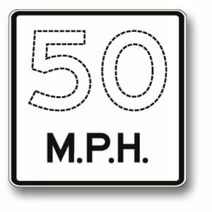 R2-501 Miles Per Hour | Traffic Sign | Zumar Industries