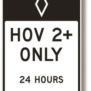 HOV lane sign
