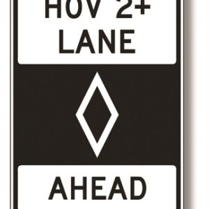 HOV lane sign