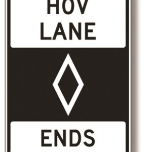 HOV lane sign