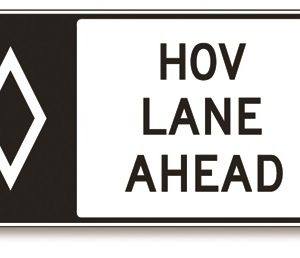 HOV lane sign