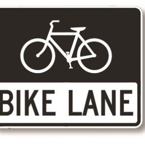 Bike lane sign
