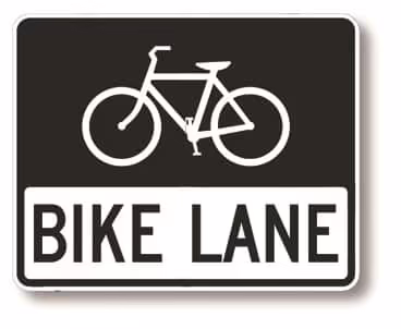Bike lane sign
