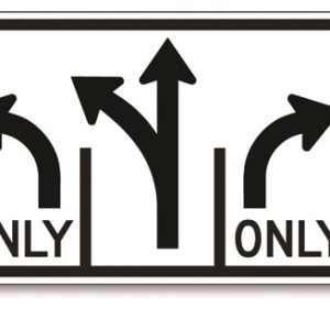 Directional arrows sign