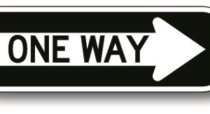 One way arrow sign (left or right)