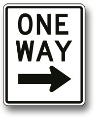 One way sign (left or right)