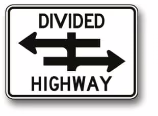 R6-3 Divided Highway | Traffic Sign | Zumar Industries