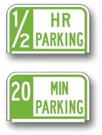 R7-108 Variant Timed Parking | Traffic Sign | Zumar Industries