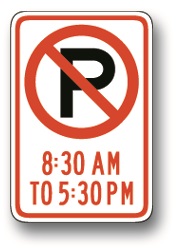 No parking sign