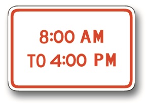 Time specific sign