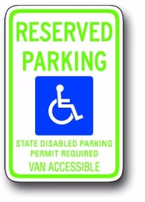 R7-801 VA Disabled Parking | Traffic Sign | Zumar Industries
