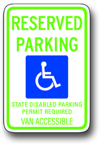 Washington State disabled parking sign