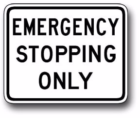 R8-7 Emergency Stopping Only | Traffic Sign | Zumar Industries