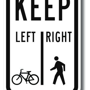 Keep left or right sign