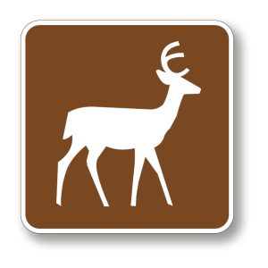 Deer viewing area sign