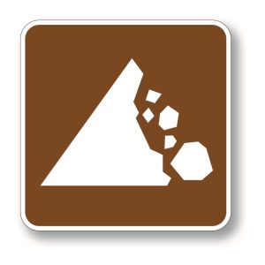 Falling rocks sign