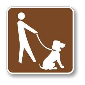 Leashed pets sign