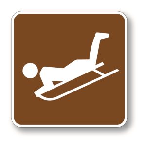 Sledding sign