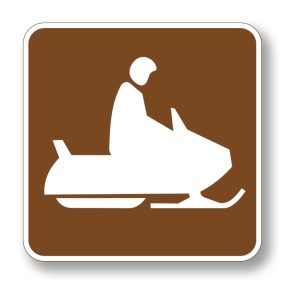 Snowmobiling sign