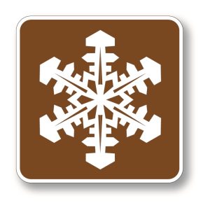 Winter recreation area sign