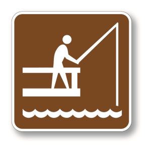 Fishing pier sign