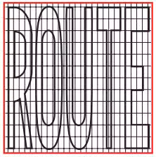 ROUTE pavement marking stencil
