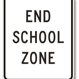 End school zone sign