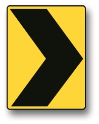 Chevron alignment arrow sign (left or right)